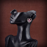 18K GG Pink Heart Earrings