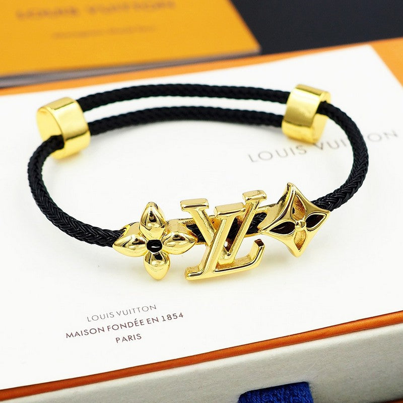 18K Louis Monogram Black Gold Bracelet