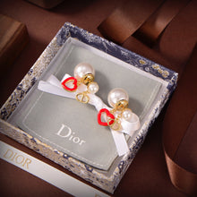 18K CD Heart Valentine Earrings