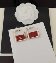 18K Red Bag Pendant Earrings