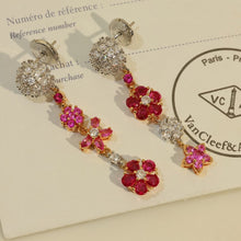 18K VCA Flower Diamond Earrings