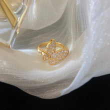 18K Two Butterfly Ring
