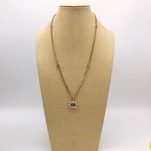 18K Double G Flower Crystals Necklace