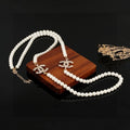 18K CC 26C Long Pearl Necklace