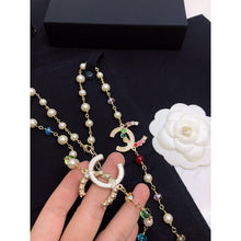 18K CC Color Long Pearl Necklace