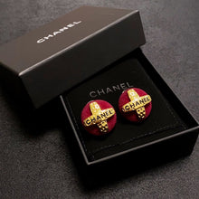 18K CC Red Yellow Gold Earrings