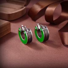 18K BV Green Earrings