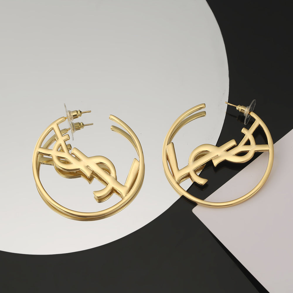 18K Saint Monogram Earrings