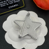 18K CC Star Gold Brooch
