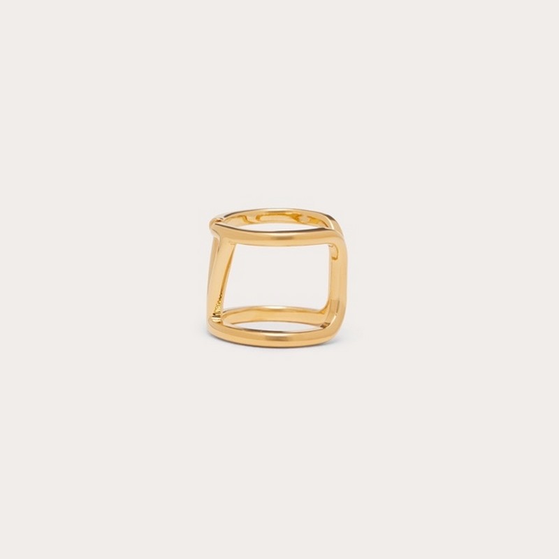 18K VLogo Signature Gold Ring