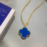 18K Magic Alhambra Agate Clover Necklace