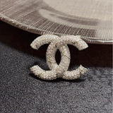 18K CC White Gold Diamond Brooch