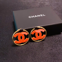 18K CC Color Logo Earrings