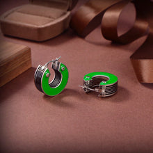 18K BV Green Earrings