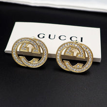 18K Double G Diamonds Earrings