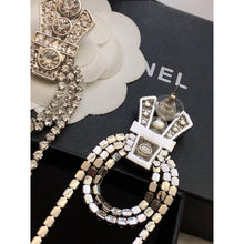 18K CC Tassel Crystal Earrings