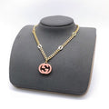 18K GG Interlocking G Pink Pendant Necklace