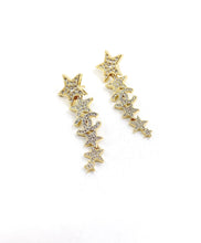 18K CC Star Diamonds Pendant Earrings