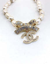 18K CC Bow Tie Diamonds Necklace