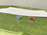 Double G Interlocking G Red Enamel Heart Ring