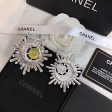 18K CC Crystal Brooch