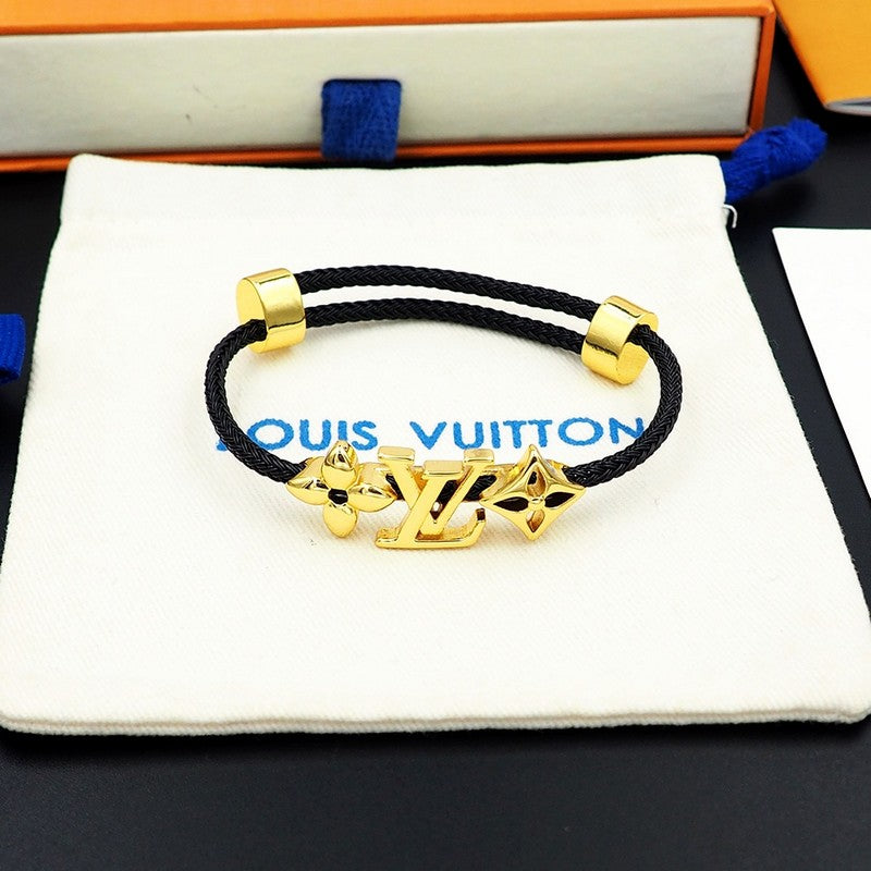 18K Louis Monogram Black Gold Bracelet