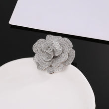 18K CC Camellia Diamonds Brooch