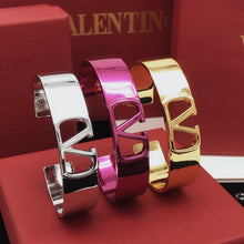 18K Vlogo Pink Cuff Bracelet