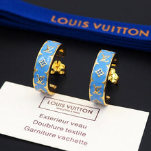 18K Louis Nanogram Enamel Earrings