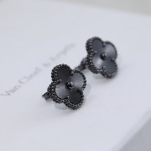 18K Vintage Alhambra Black Earrings
