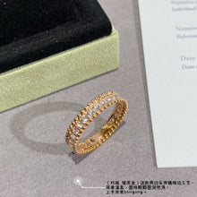 18K Rose Gold Perlée Diamonds Ring