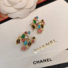 18K CC Multi-Color Crystals Earrings