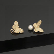 18K CD Butterfly Earrings