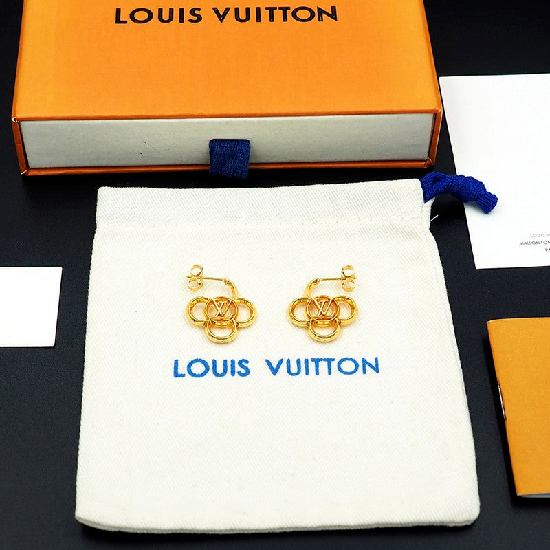 18K Louis Hollow Gold Earrings