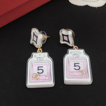 18K CC 24C Perfume Bottle Earrings