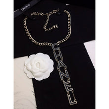 18K CC 22S Big Black Logo Necklace