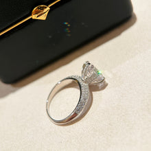 18K T Pavé Tiffany Setting Engagement Ring