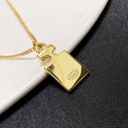 18K CC Perfume Bottle Necklace