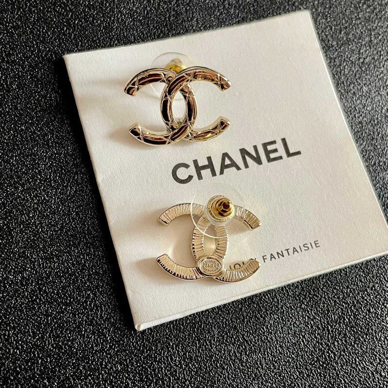 18K CC Vintage Gold Earrings