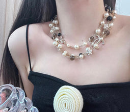 18K CC 24B Long Pearls Necklace