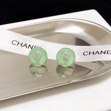 18K CC Green Earrings