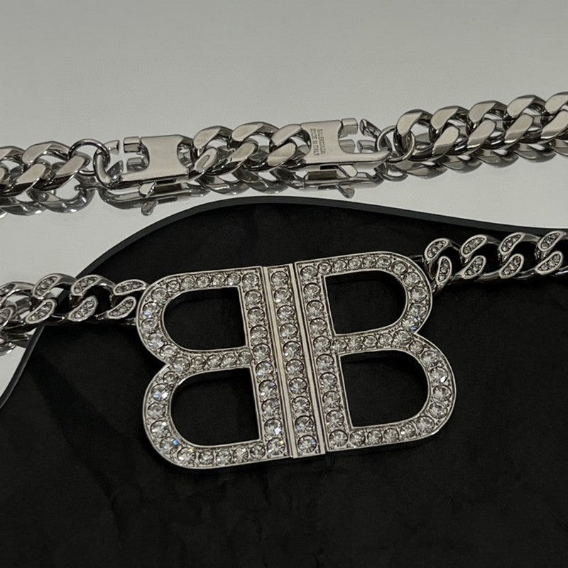 18K BB Chain Diamond Necklace