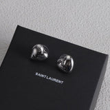18K Saint Heart Gold Earrings