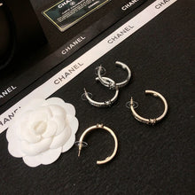 18K CC Circle Earrings