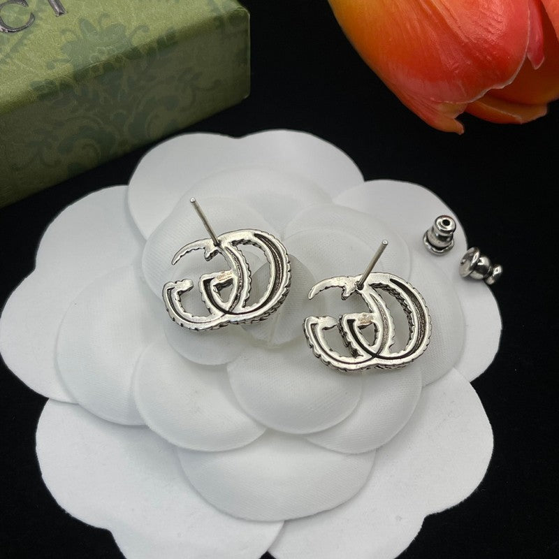 18K GG Twist Gold Earrings