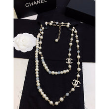 18K CC Long Pearl Necklace