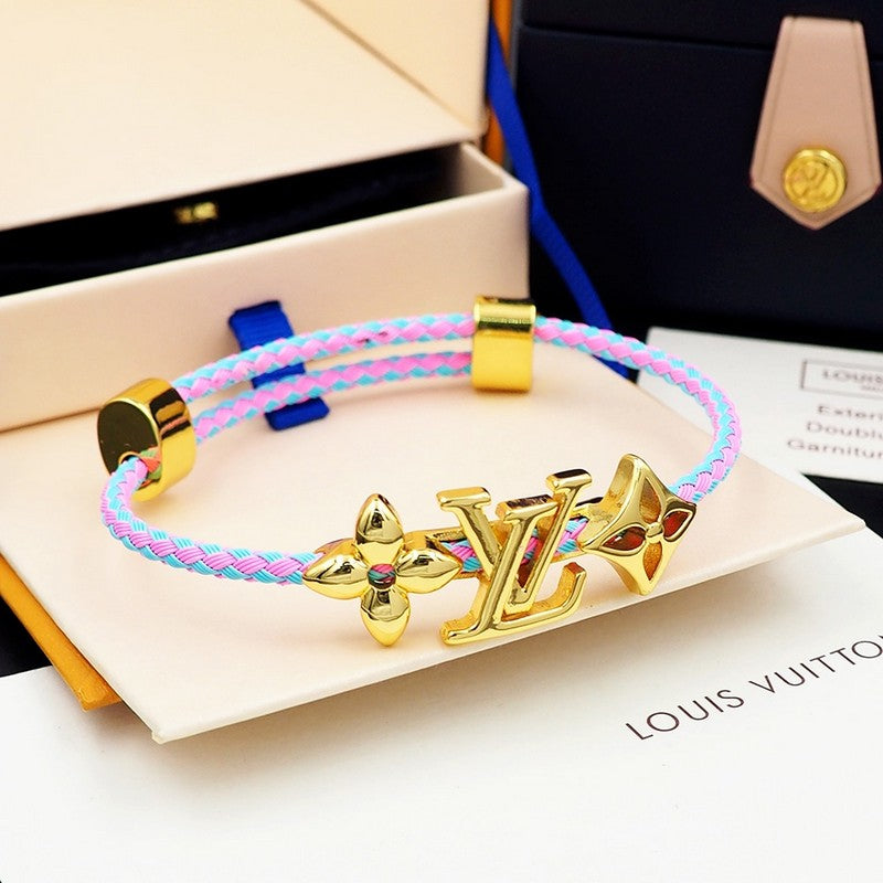 18K Louis Monogram Pink & Purple Gold Bracelet