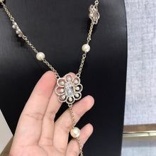 18K CC Flowers Pearl Long Necklace