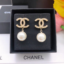 18k CHANEL CC Pearl Drop Earrings