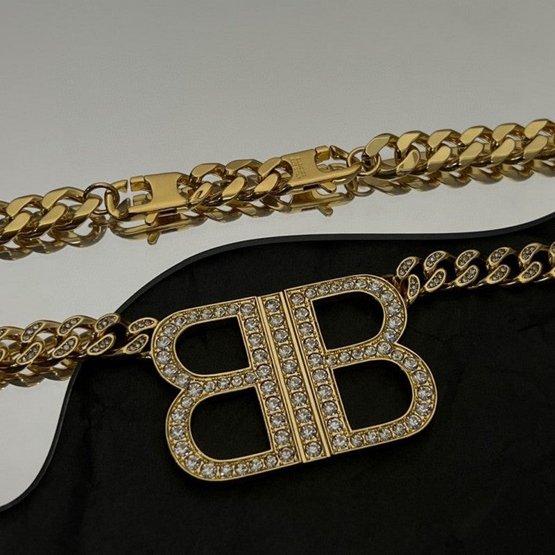 18K BB Chain Diamond Necklace